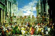 Paolo  Veronese marriage fest at cana oil on canvas